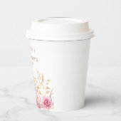 Rustieke herfst boho pompoen baby meisje douche papieren bekers (Links)