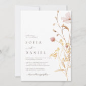 Rustieke Herfst Boho Waterverf bruiloft Kaart (Voorkant)