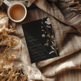 Rustieke Herfst Boho Waterverf bruiloft Kaart