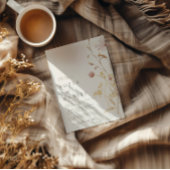 Rustieke Herfst Boho Waterverf bruiloft Kaart