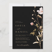 Rustieke Herfst Boho Waterverf bruiloft Kaart (Voorkant)