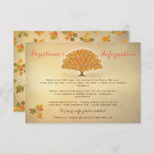 Rustieke Herfst Boom Lichten Huwelijk info kaarten (Voorkant / Achterkant)