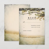 Rustieke Herfst boomtakken Bruiloft RSVP Kaarten (Voorkant / Achterkant)