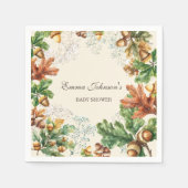 Rustieke herfst bos baby shower servet (Voorkant)