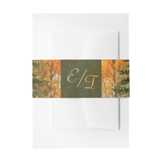 Rustieke Herfst Bos Beginletters Uitnodigingen Wikkel (Voorkant Voorbeeld)
