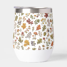Rustieke herfst bos bladeren paddestoel patroon