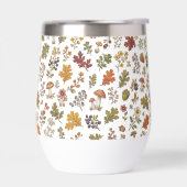 Rustieke herfst bos bladeren paddestoel patroon (Links)