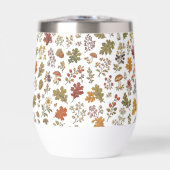 Rustieke herfst bos bladeren paddestoel patroon (Voorkant)