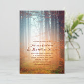 Rustieke Herfst Bos Bourgondië Herfst Country Wedd Kaart (Staand voorkant)