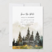 rustieke herfst bos bruiloft opslaan van de datum bedankkaart (Voorkant)