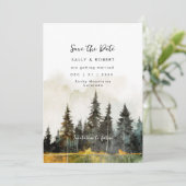 rustieke herfst bos bruiloft opslaan van de datum bedankkaart (Staand voorkant)