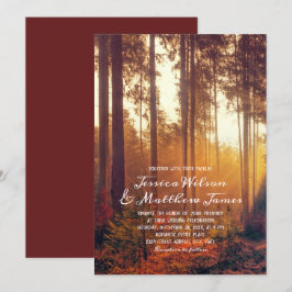 Rustieke Herfst Bos Herfst Kleuren Country Wedding Kaart