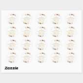 Rustieke herfst botanische moderne eerste communie ronde sticker (Vel)