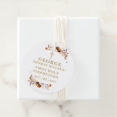 Rustieke Herfst Botanische Moderne Eerste Heilige  Bedankjes Labels (In situ)