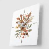 Rustieke herfst botanische wandklok (Hoek)