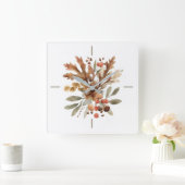 Rustieke herfst botanische wandklok (Huis)