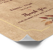 Rustieke Herfst Bourgondië Bloemen Welkom op onze  Poster (Hoek)