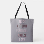 Rustieke herfst bruid verliefd tailgate feest tote bag (Voorkant)