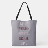 Rustieke herfst bruid verliefd tailgate feest tote bag (Achterkant)