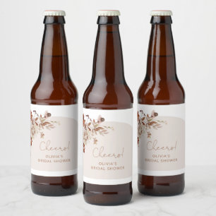 Rustieke herfst bruidsdouche Bierfleslabel Bier Etiket