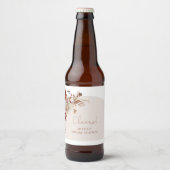 Rustieke herfst bruidsdouche Bierfleslabel Bier Etiket (Voorkant)