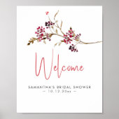 Rustieke herfst bruidsfeest thema's welkomstbord poster (Voorkant)