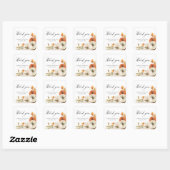 Rustieke herfst bruiloft Dank u Stickers (Vel)