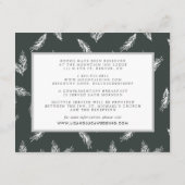 Rustieke herfst bruiloft gast details behuizing informatiekaartje (Achterkant)