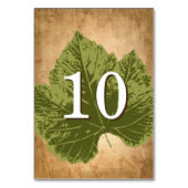 Rustieke herfst bruiloft ideeën | Tabelnummer Kaar Kaart (Achterkant)