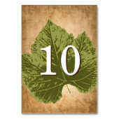 Rustieke herfst bruiloft ideeën | Tabelnummer Kaar Kaart (Voorkant)