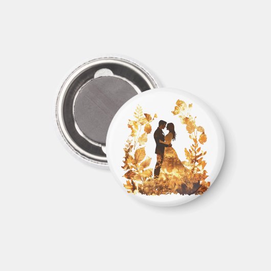Rustieke herfst bruiloft magneet (Voorkant / Achterkant)