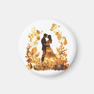 Rustieke herfst bruiloft magneet
