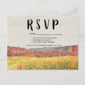 Rustieke herfst bruiloft RSVP Briefkaart (Voorkant)