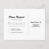 Rustieke herfst bruiloft RSVP in een herfstbos Uitnodiging Briefkaart (Achterkant)