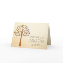 Rustieke herfst bruiloft Save The Date uitnodiging