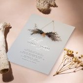 Rustieke herfst bruiloft uitnodiging met gedroogde