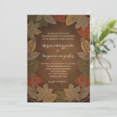 Rustieke herfst bruiloft uitnodigingen (Staand voorkant)