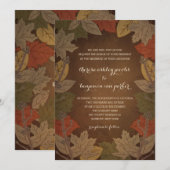 Rustieke herfst bruiloft uitnodigingen (Voorkant / Achterkant)