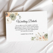 Rustieke herfst bruiloft Waterverf Pompoen Informatiekaartje