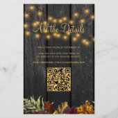 Rustieke herfst budget alles in een bruiloft uitno flyer (Achterkant)