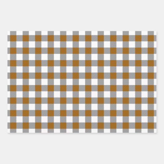 Rustieke Herfst Buffalo Plaid Pattern Inpakpapier Vel (Voorkant)