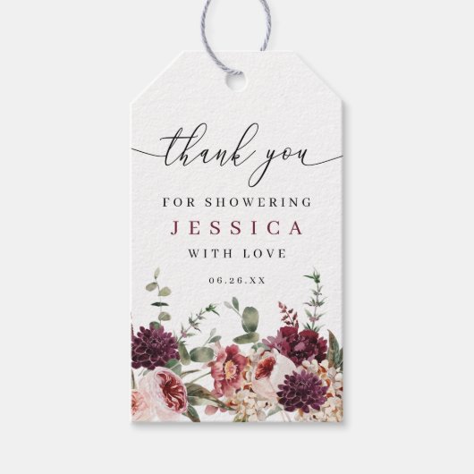 Rustieke Herfst Country Boho Vrijgezellenfeest Fav Cadeaulabel (Voorkant)