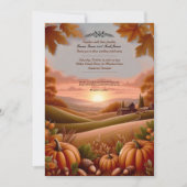 Rustieke herfst Countryside bruiloft uitnodiging (Voorkant)