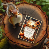 Rustieke herfst Countryside bruiloft uitnodiging