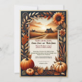 Rustieke herfst Countryside bruiloft uitnodiging (Voorkant)