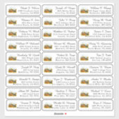 Rustieke herfst dennen bruiloft gast Adresetikette Sticker (Vel)