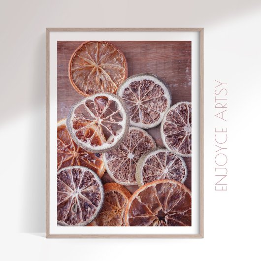 Rustieke herfst droog sinaasappel moody keuken muu poster