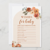 Rustieke Herfst Een Kleine Pompoen Wensen voor Bab Kaart (Voorkant)