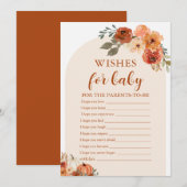 Rustieke Herfst Een Kleine Pompoen Wensen voor Bab Kaart (Voorkant / Achterkant)