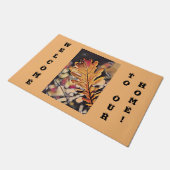 Rustieke herfst eikenblad sinaasappel bruin geel deurmat (Schuin)